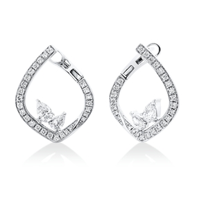 Creolen aus 750 Gold Weißgold 58 Diamanten 0,91ct TW-SI 20,3x10,6mm