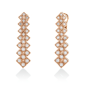 Creolen aus 750 Gold Rotgold 44 Brillanten 3,29ct TW-VSI 48x2,5mm