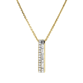 Collier aus 585 Gold Gelbgold 20 Diamanten 0,73ct TW-VSI L:45,7cm