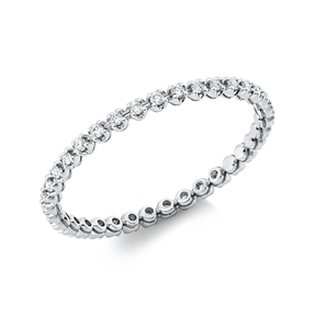 Memoire Ring aus 750 Gold Weißgold 35 Brillanten 0,18ct TW-SI B:1,6mm