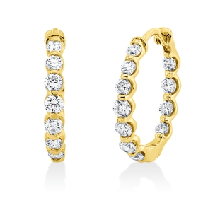 Creolen aus 750 Gold Gelbgold 22 Brillanten 0,73ct TW-SI 16,2x2,3mm