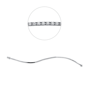 Armband aus 750 Gold Weißgold 21 Brillanten 0,34ct TW-SI B:2mm L:19cm