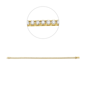 Armband aus 750 Gold Gelbgold 65 Brillanten 3ct TW-SI L:18cm