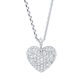 Anhänger Herz aus 750 Weißgold 86 Brillanten 1,54ct TW-VSI 19,6x16,4mm