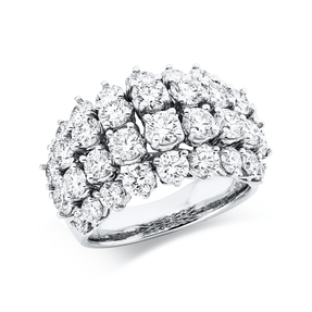 Ring aus 750 Gold Weißgold 36 Diamanten 5ct TW-SI B:14,5mm