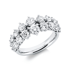 Ring aus 750 Gold Weißgold 18 Diamanten 2,77ct TW-SI B:9,4mm