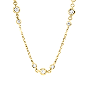 Collier aus 750 Gelbgold 20 Brillanten 1ct TW-SI 10 Brillanten 0,95ct TW-SI