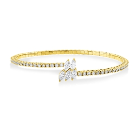 Armreif aus 750 Gold Gelbgold 43 Diamanten 2,12ct F-SI