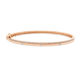 Armreif aus 750 Gold Rotgold 56 Brillanten 0,32ct TW-SI 46x55mm
