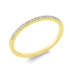 Ring aus 750 Gold Gelbgold 21 Brillanten 0,09ct TW-SI B:1,3mm