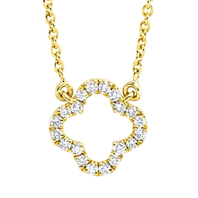 Collier aus 750 Gold Gelbgold 20 Brillanten 0,07ct TW-SI L:45,7cm