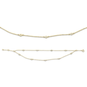 Armband aus 750 Gold Gelbgold 9 Brillanten 0,19ct W-SI L:18cm