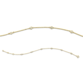 Armband aus 750 Gold Gelbgold 6 Brillanten 0,13ct W-SI B:2,8mm L:18cm