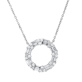 Collier aus 750 Gold Weißgold 40 Diamanten 0,41ct L:46cm