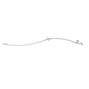Armband aus 750 Gold Weißgold 12 Brillanten 0,1ct TW-SI L:17,8cm