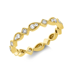 Ring aus 750 Gold Gelbgold 19 Brillanten 0,35ct I-SI/PI B:2,8mm