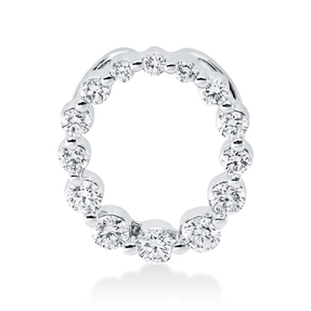 Anhänger Oval aus 750 Weißgold 14 Diamanten 0,28ct TW-SI 11,9x10,2mm