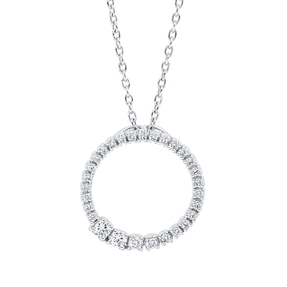 Collier aus 750 Gold Weißgold 29 Brillanten 0,47ct F-VSI L:45,7cm