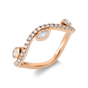 Ring aus 750 Gold Rotgold 28 Diamanten 0,28ct B:4,2mm Ring aus 750 Gold Rotgold 28 Diamanten 0,28ct B:4,2mm