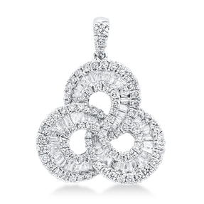 Anhänger aus 750 Gold Weißgold 141 Diamanten 1,15ct 19,5x15,8mm mit Öse