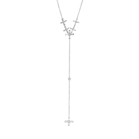 Collier aus 750 Gold Weißgold 33 Diamanten 0,52ct TW-SI L:48cm
