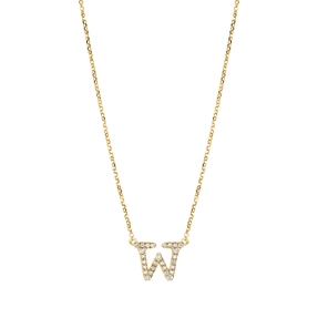 Collier aus 750 Gold Gelbgold 27 Brillanten 0,12ct TW-SI L:43,2cm