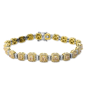 Armband aus 750 Gold gelb/weiß 357 Diamanten 7,28ct L:17,8cm