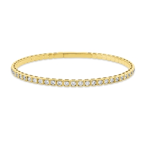 Armband aus 750 Gold Gelbgold 53 Brillanten 2,51ct TW-SI B:2,8mm 4er-Krappe