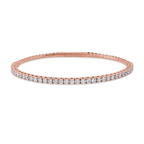 Armband aus 750 Gold Rotgold 38 Brillanten 1,96ct TW-SI B:2,9mm 4er-Krappe Armband aus 750 Gold Rotgold 38 Brillanten 1,96ct TW-SI B:2,9mm 4er-Krappe