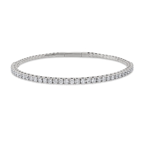 Armband aus 750 Gold Weißgold 38 Brillanten 1,94ct TW-SI B:2,9mm 4er-Krappe