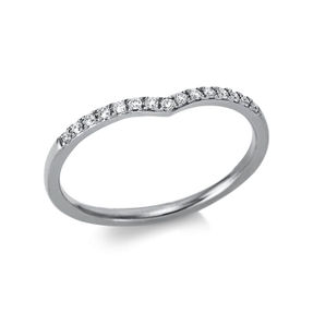 Ring aus 750 Gold Weißgold 15 Brillanten 0,09ct TW-SI B:2mm