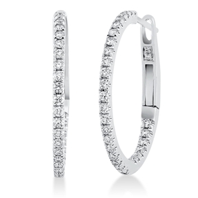 Creolen aus 750 Gold Weißgold 60 Brillanten 0,42ct W-SI 19,8x1,4mm