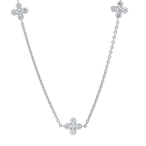 Collier aus 750 Gold Weißgold 25 Brillanten 0,43ct W-SI L:45cm