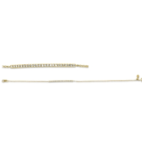 Armband aus 750 Gold Gelbgold 25 Diamanten 0,16ct W-SI L:17,8cm