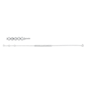Armband aus 750 Gold Weißgold 13 Brillanten 0,15ct W-SI B:3mm L:17,5cm Zarge