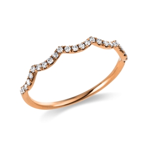 Halb-Memoire Ring aus 585 Gold Rotgold 26 Brillanten 0,17ct TW-SI B:2,2mm Halb-Memoire Ring aus 585 Gold Rotgold 26 Brillanten 0,17ct TW-SI B:2,2mm