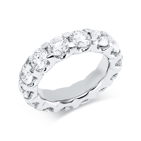 Memoire Ring aus 750 Gold Weißgold 14 Diamanten 7,06ct B:5,5mm