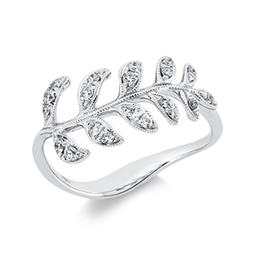 Ring aus 750 Gold Weißgold 20 Brillanten 0,2ct TW-SI/PI B:10mm
