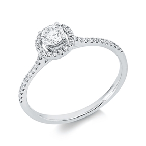 Ring aus 750 Gold Weißgold 41 Brillanten 0,36ct TW-SI Ø6,4mm