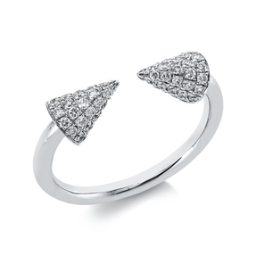 Pavé Ring aus 750 Gold Weißgold 78 Brillanten 0,53ct TW-SI B:5,2mm