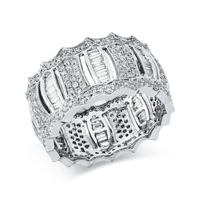 Ring aus 750 Gold Weißgold 304 Diamanten 1,25ct F-VSI B:11,1mm