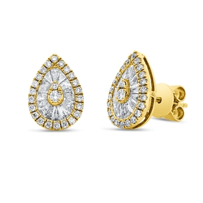 Ohrstecker aus 750 Gold Gelbgold 76 Diamanten 0,77ct TW-SI 12,3x8,9mm