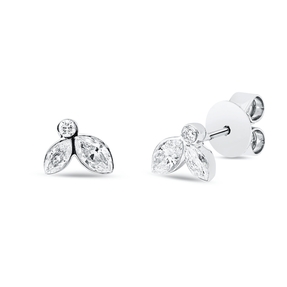 Ohrstecker aus 750 Weißgold 6 Diamanten Fanatsy-Schliff 0,53ct TW-VSI/SI 6x7,2mm