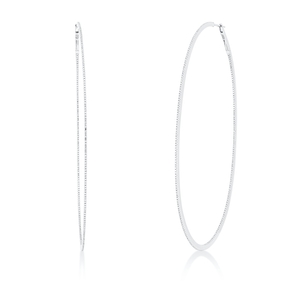 Creolen aus 750 Gold Weißgold 454 Diamanten 1,15ct TW-SI 101,7x1mm