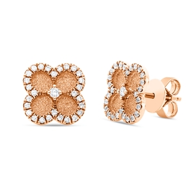 Ohrstecker aus 750 Gold Rotgold 58 Diamanten 0,3ct TW-SI 10,5x10,4mm