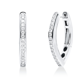 Creolen aus 750 Gold Weißgold 32 Brillanten 0,8ct TW-SI 28,5x3,8mm Creolen aus 750 Gold Weißgold 32 Brillanten 0,8ct TW-SI 28,5x3,8mm