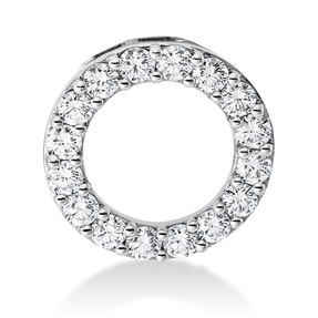 Anhänger Kreis aus 750 Weißgold 16 Brillanten 0,87ct TW-SI Ø15,3mm