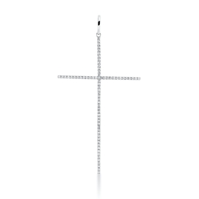 Anhänger Kreuz aus 750 Weißgold 71 Brillanten 0,15ct W-SI 45,8x24mm mit Öse Anhänger Kreuz aus 750 Weißgold 71 Brillanten 0,15ct W-SI 45,8x24mm mit Öse