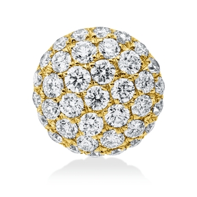 Pavé Anhänger aus 750 Gold Gelbgold 37 Brillanten 0,36ct TW-VSI Ø8mm Pavé Anhänger aus 750 Gold Gelbgold 37 Brillanten 0,36ct TW-VSI Ø8mm