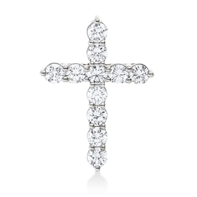 Anhänger Kreuz aus 750 Weißgold 11 Brillanten 0,69ct TW-SI 19,7x14,3mm Anhänger Kreuz aus 750 Weißgold 11 Brillanten 0,69ct TW-SI 19,7x14,3mm